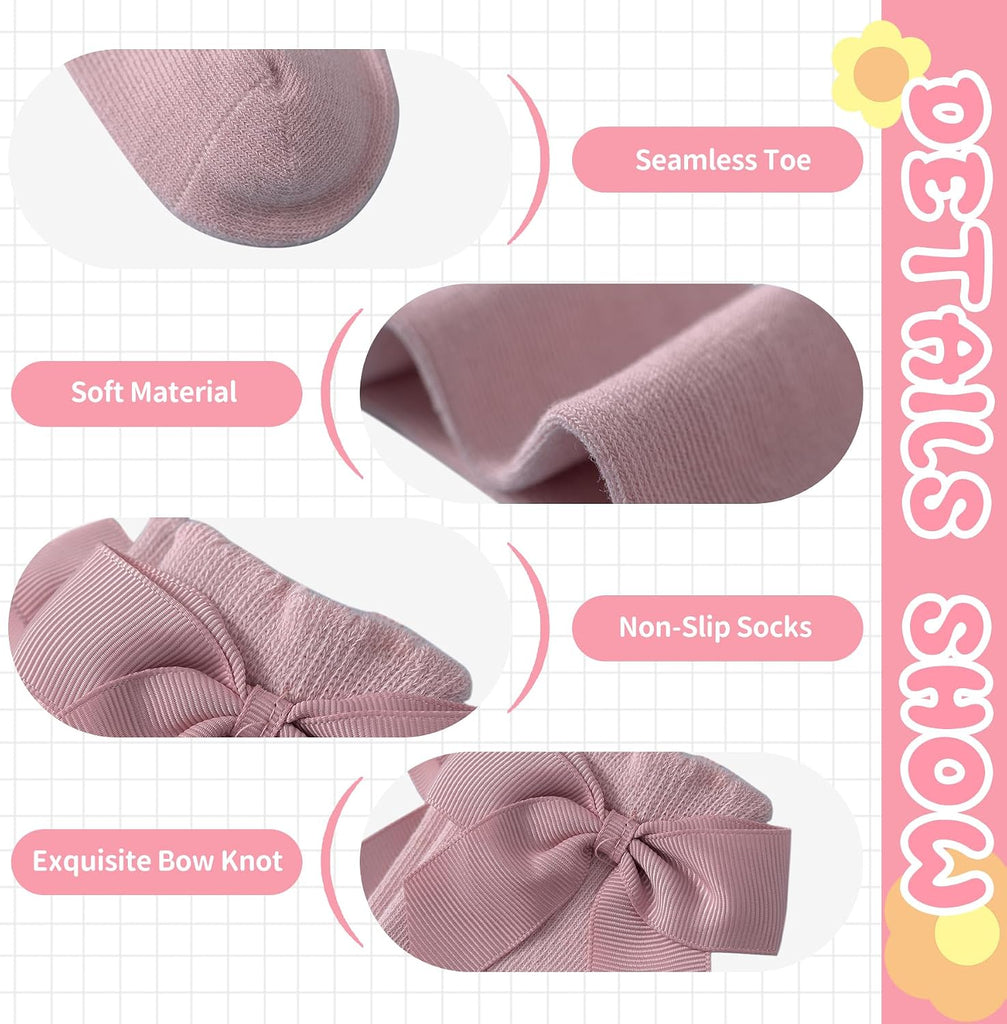 Baby Knee High Socks With Bow Toddler Long Socks Girls Stockings 0