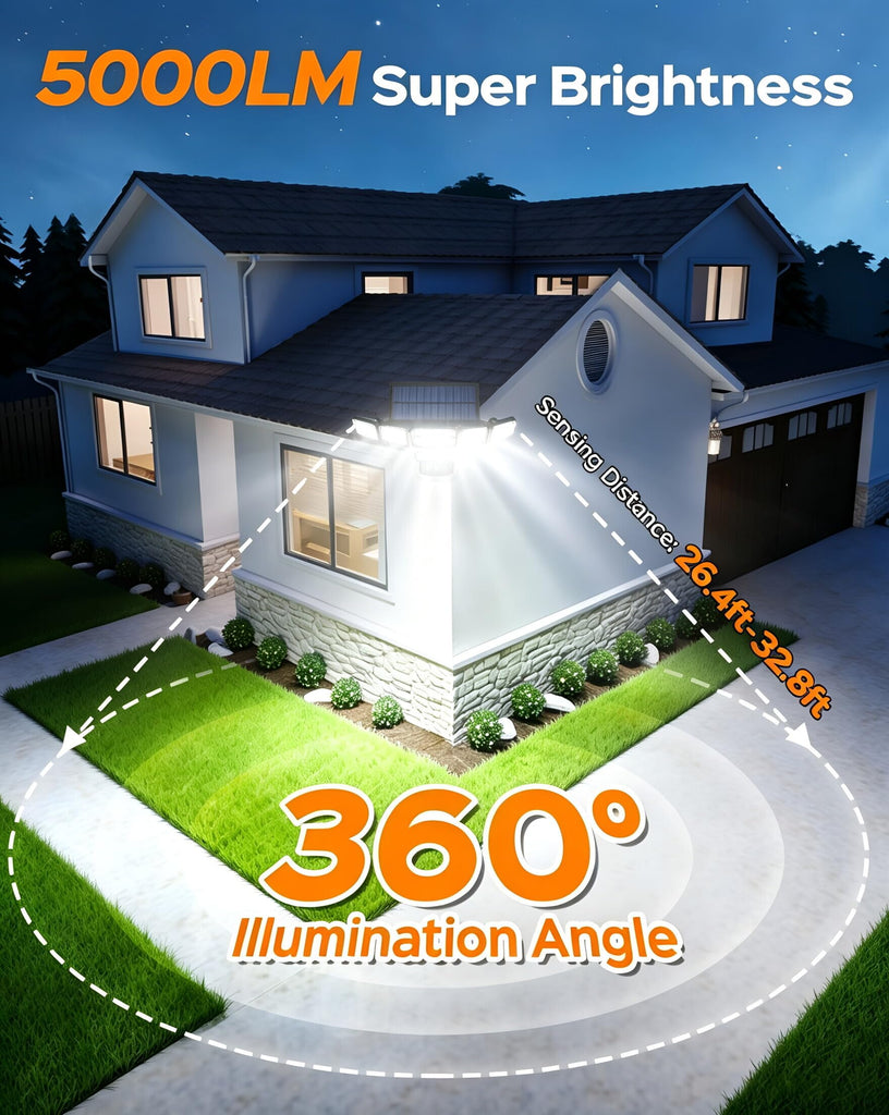 Solar Flood Lights Outdoor, Clip on Solar Lights with Motion Sensor