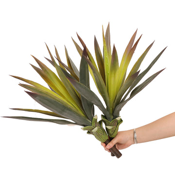 2pcs Artificial Agave Plants, 20 Inch Faux Succulent Aloe Vera, Realistic Aloe Décor Shelf Plant Window Display