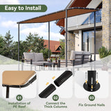 10x6 Lean to Gazebo Outdoor Pergola with Water Resistant & U - Image 4
