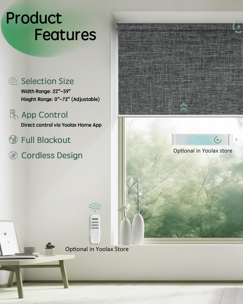 Motorized Blinds App Control, Ashfall Gray