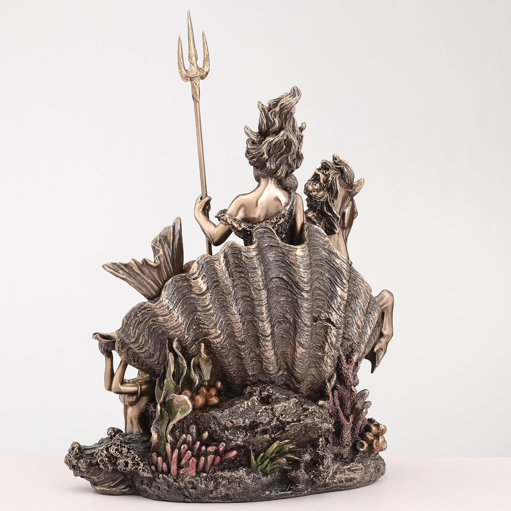 9 5/8 Inch Amphitrite The Greek Goddess of The Sea Cold Cast Resin Bronze Finish Sculpture