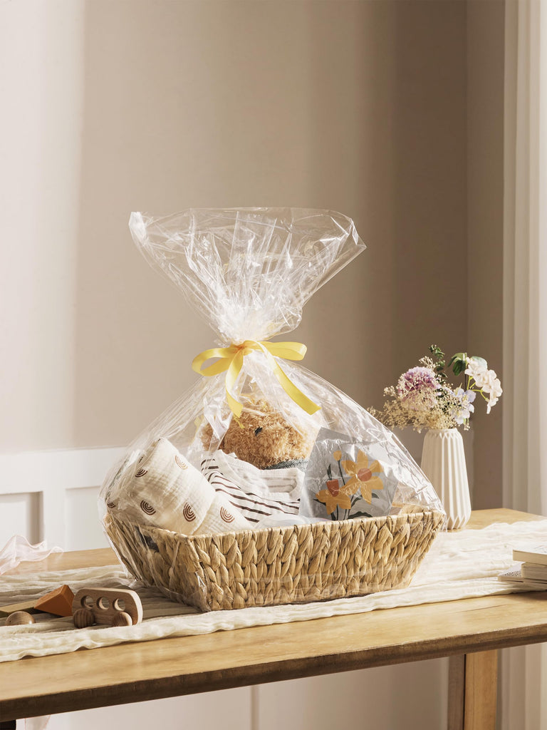 Wicker Gift Basket Water Hyacinth Basket for Gifts Empty