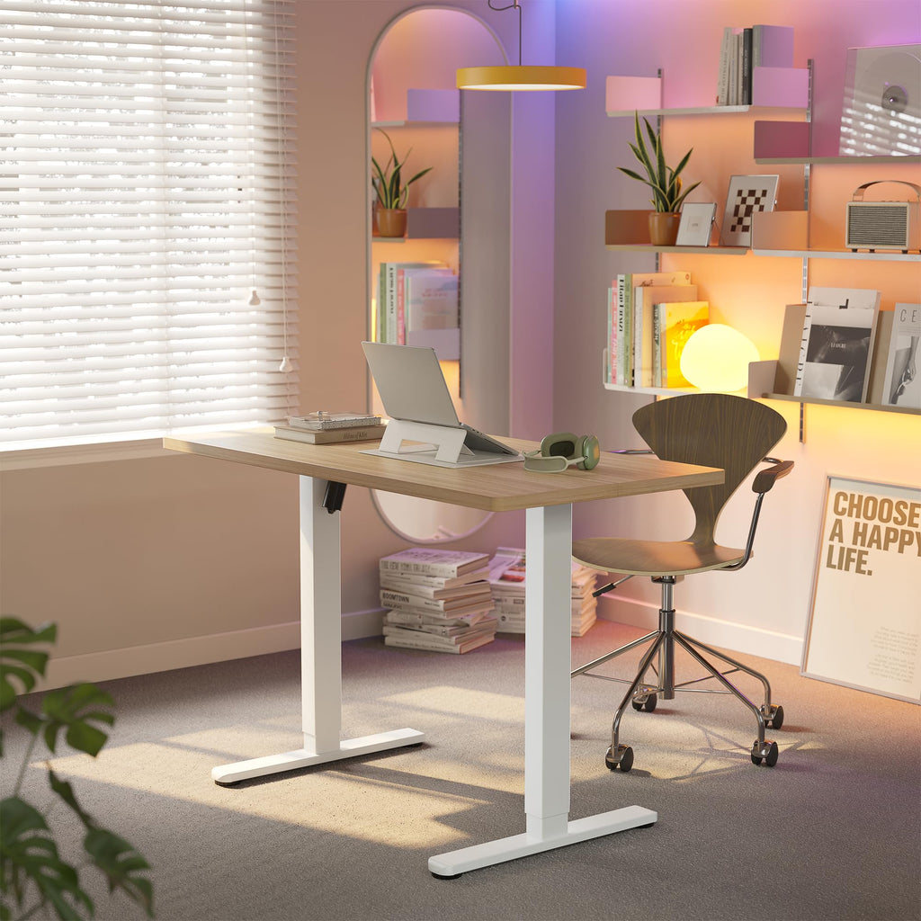 40x24 Inch Electric Standing Desk, Height Adjustable, Natural