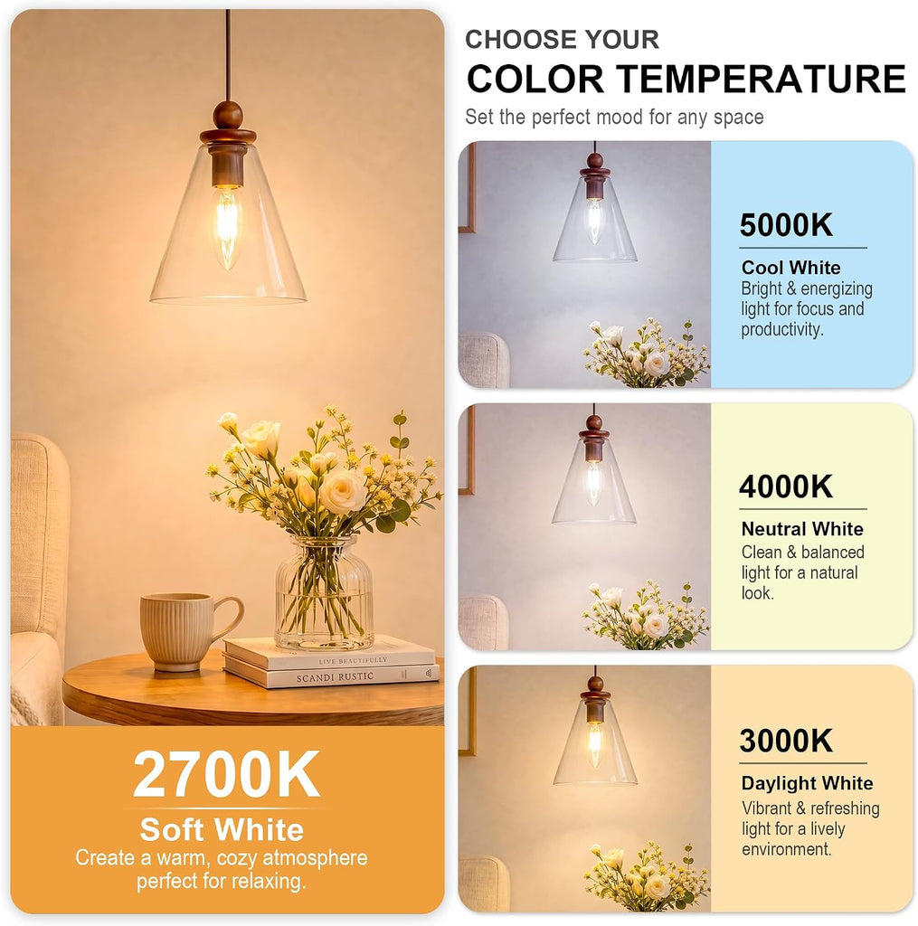 Dimmable E12 LED Candelabra Bulbs 2700K Soft Warm White