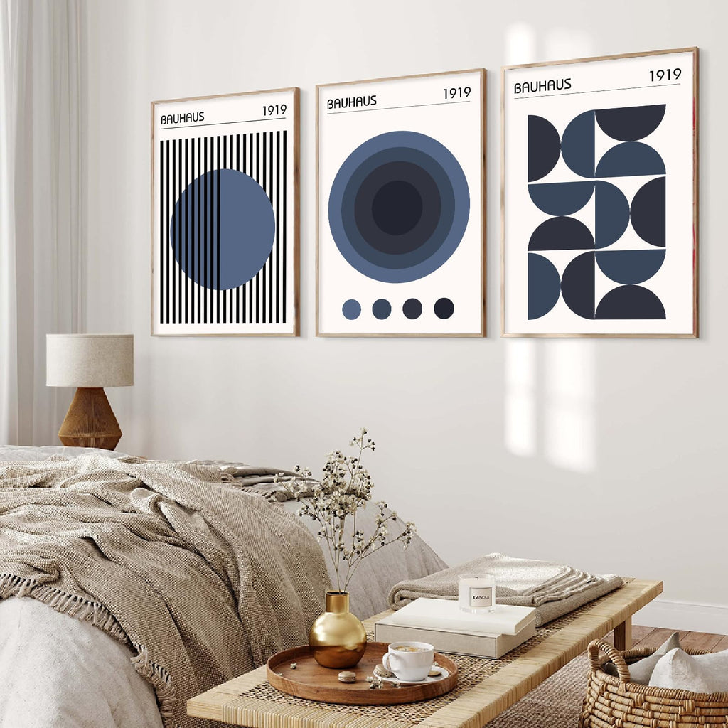 Minimalist Geometric Wall Art Bauhaus Exhibition Poster Abstract Shape Prints Mid Century Modern Artwork Boho Modern