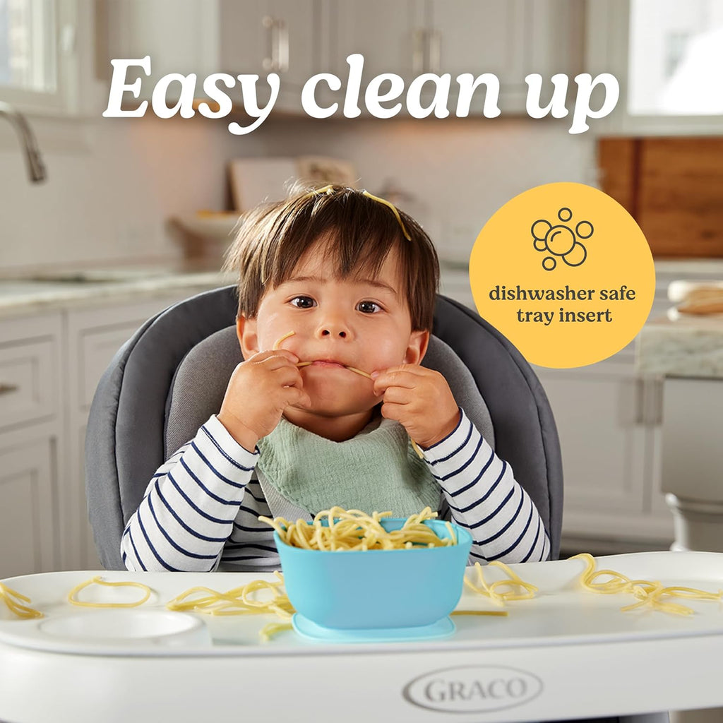 DuoDiner DLX 6-in-1 Convertible High Chair, Infant to Toddler Booster & Youth Stool, Adjustable Height & Recline