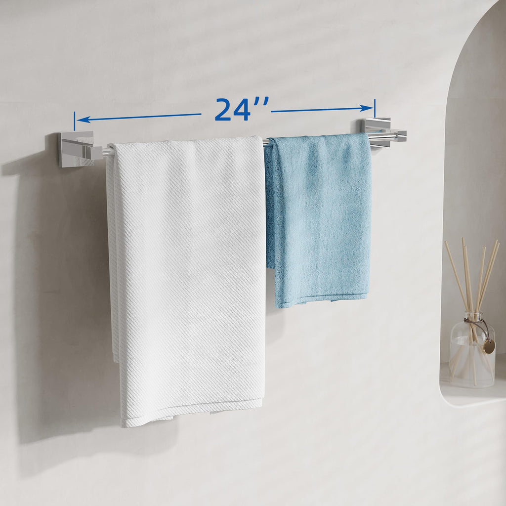 Towel Bar 24" Towel Racks Wall Mounted, Chrome