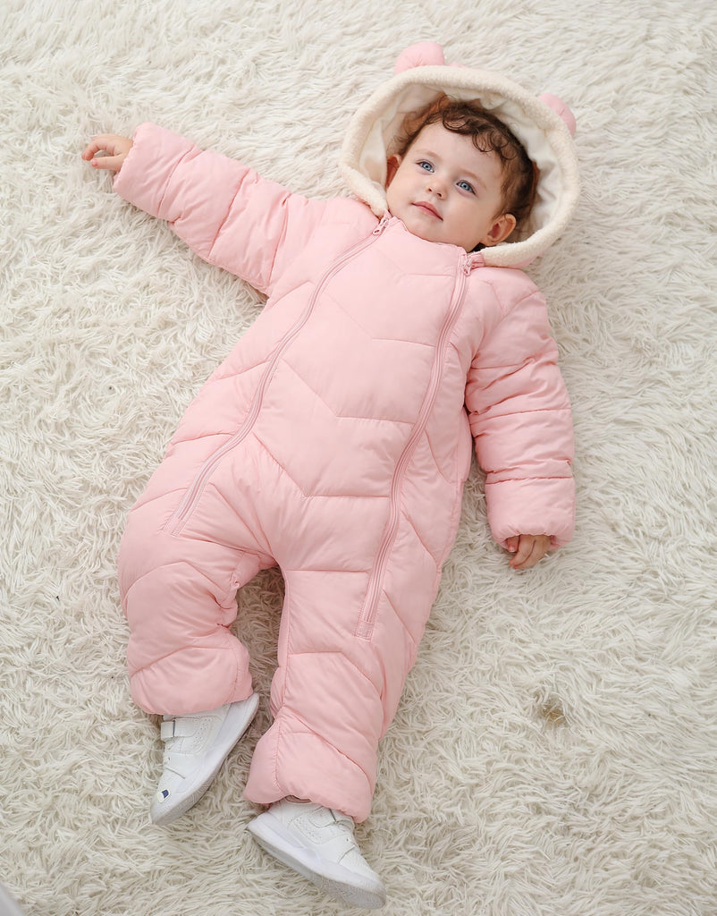 Baby Girls Snowsuit Casual Foldover Hand and Foot