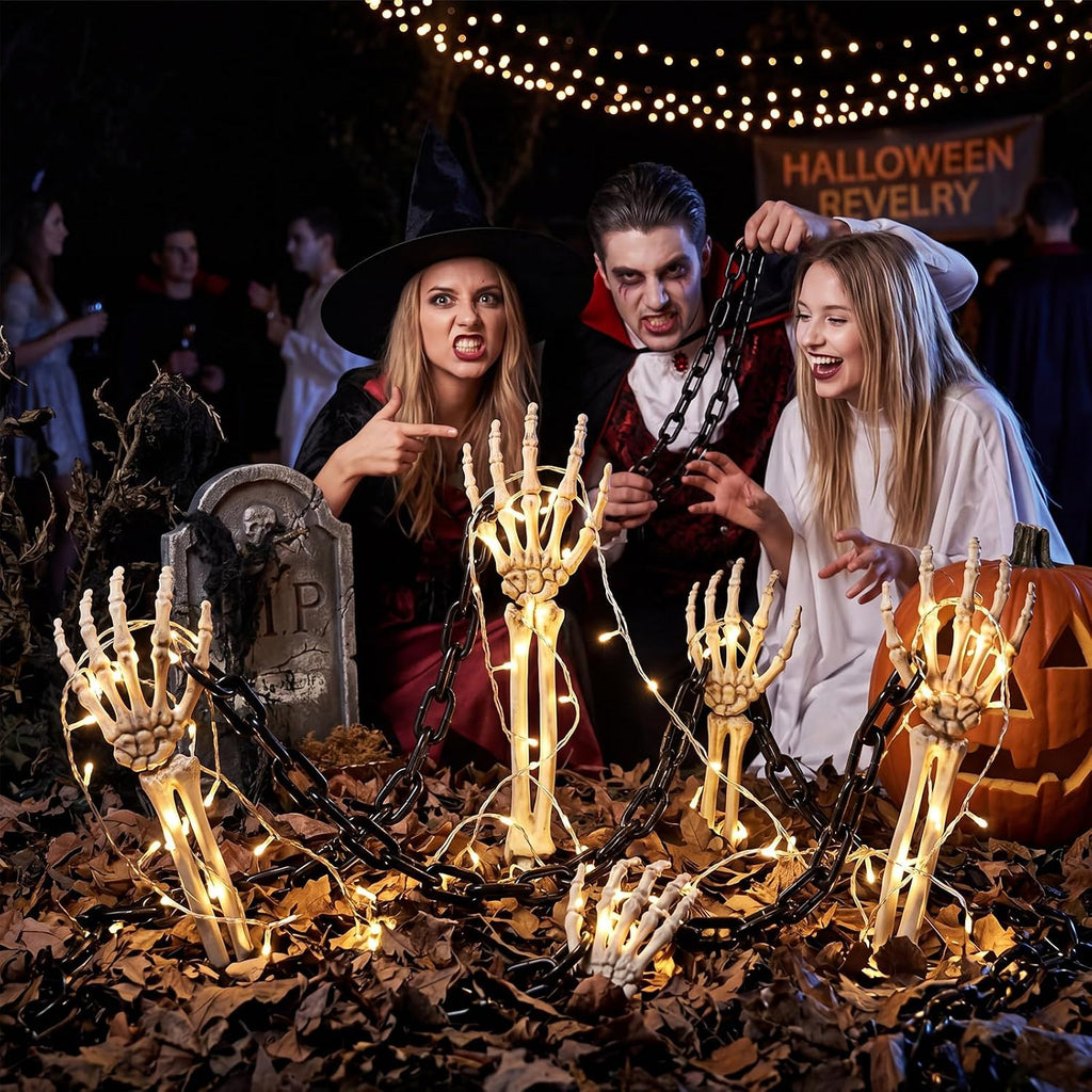 Halloween Skeleton Hands Decorations Outdoor - Set of 12