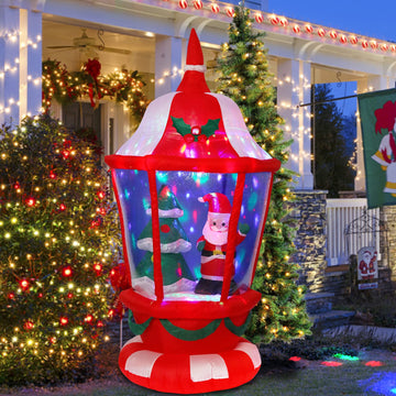 6FT Christmas Inflatables Outdoor Decorations Animation Snow Globe
