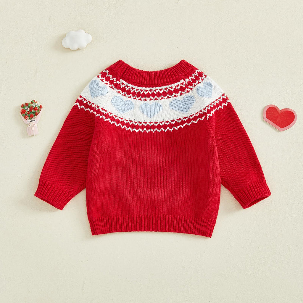 Toddler Baby Boy Girl Christmas Outfit Tree Print Oversized Long Sleeve Mock Neck Knit Sweater Infant Winter Clothes