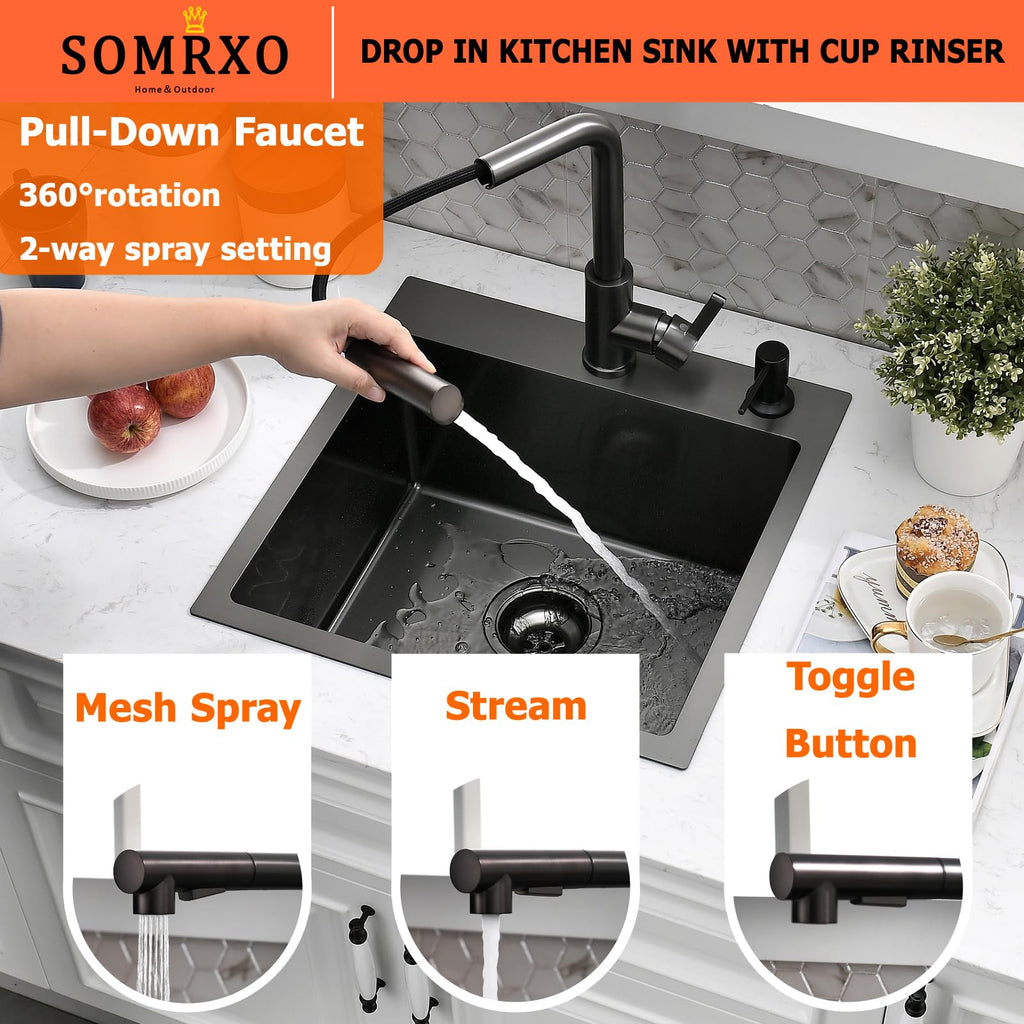 18x18 Drop In Bar Sink with Faucet