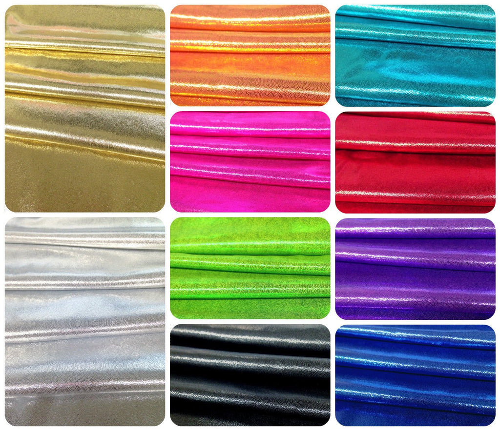 Shiny Finger Foil 4-Way Stretch Heavy Nylon Spandex Fabric (Turquoise)
