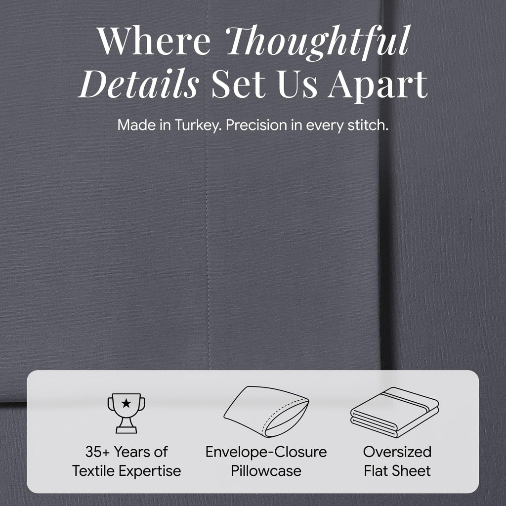 Ultra Soft Turkish Cotton Flannel Full Sheet Set with Extra Deep Pocket, 100% Cotton Flannel Sheets 4 Piece Set