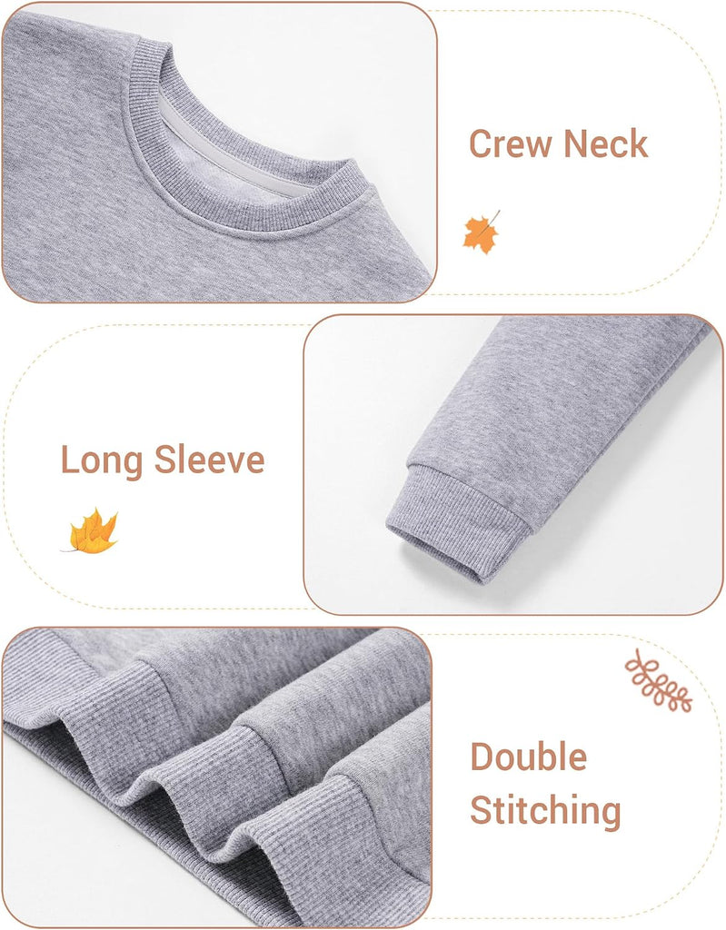 Toddler Boy Fleece Sweatshirt Long Sleeve Crewneck Shirt