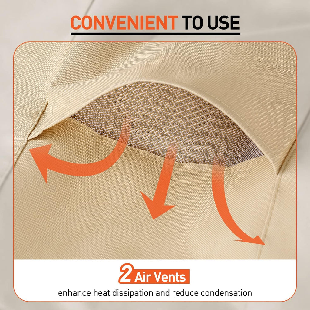 Waterproof Outside Lounge Chair Covers 2 Pack, Heavy Duty Patio Chaise Lounge Covers for Outdoor Furniture, Protect