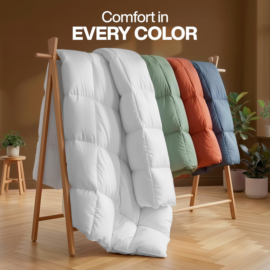 Queen Comforter, Duvet Insert, Sage Green, 88 x 88 Inches