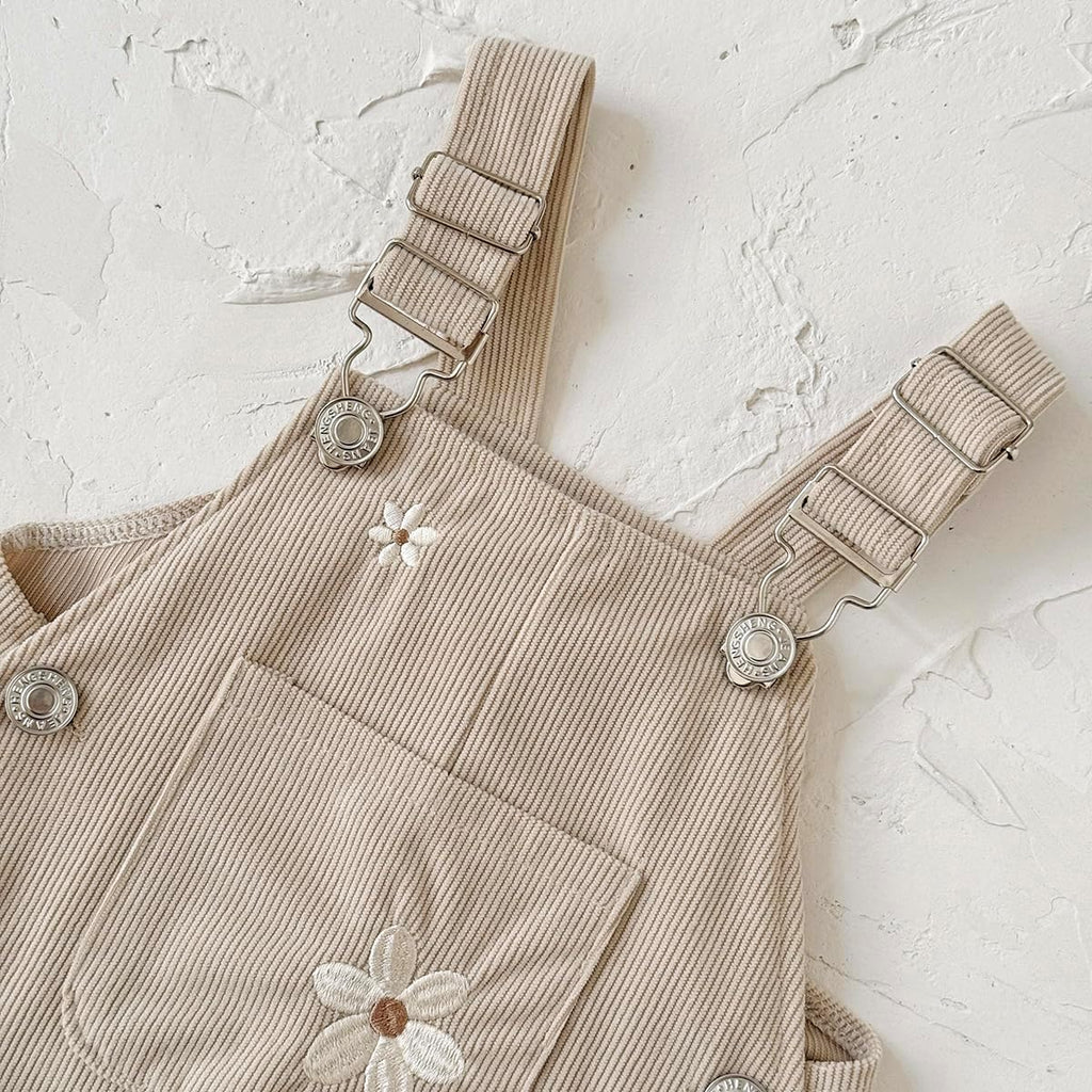 Baby Girl Overalls Corduroy Romper, Cute Toddler Jumpsuit Outfit ( - )