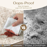 3x5 Washable Neutral Area Rug Beige Vintage Entryway Office Carpet Non-Slip Soft Low Pile Farmhouse 