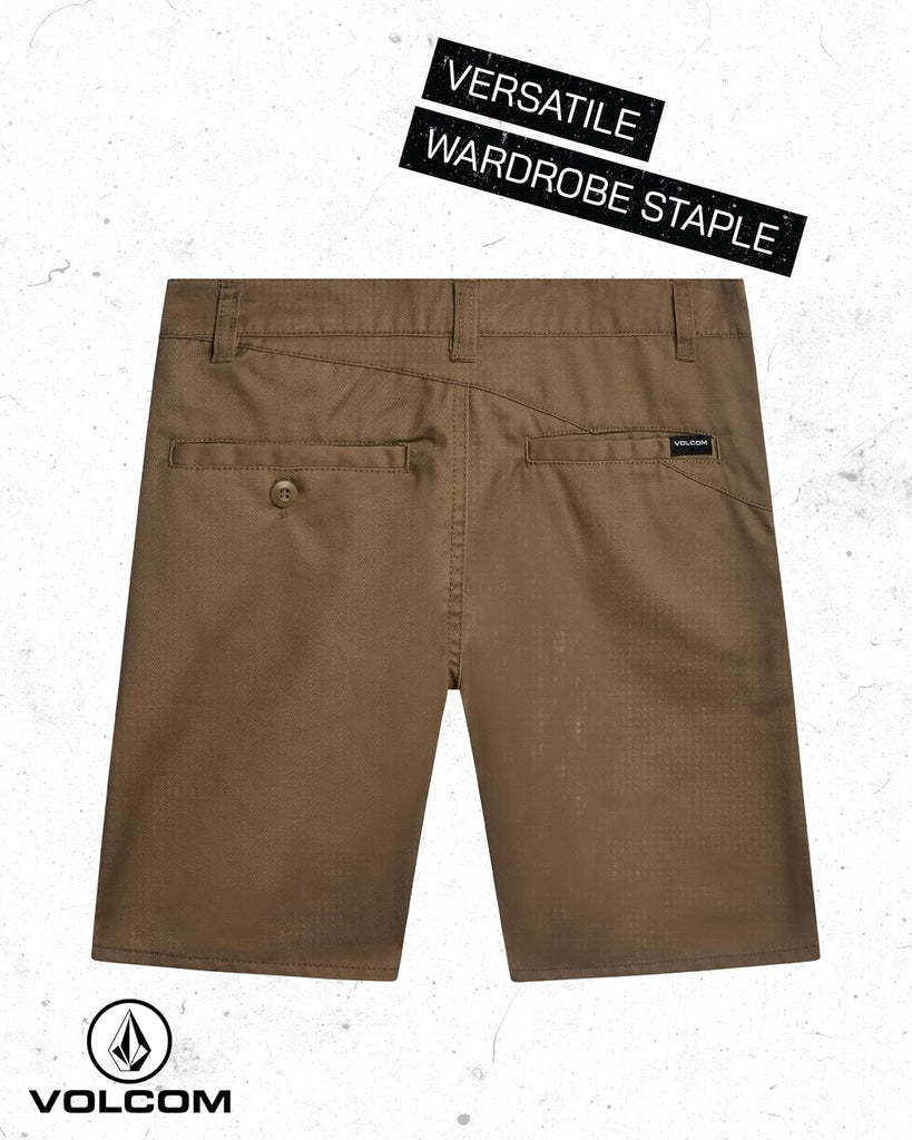 Boys Chino Shorts School Uniform Shorts for Boys with Button Closure