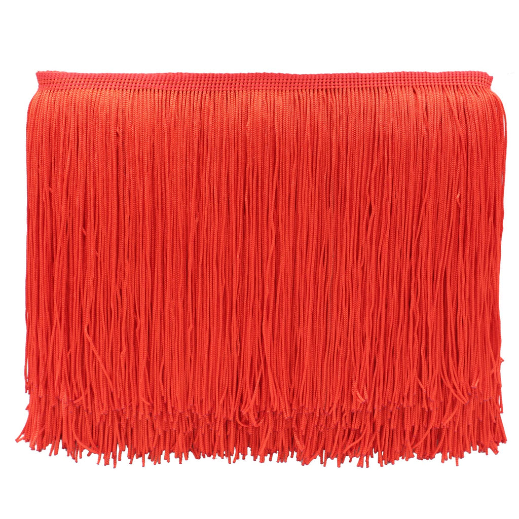 8" Red Fringe Trim Tassel Sewing Trim for Clothes Accessories Latin Wedding Dress DIY Lamp Shade - 10 Yards