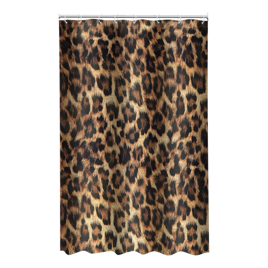 Cheetah Print Shower Curtain 48x72 Retro Leopard Bathroom Decor
