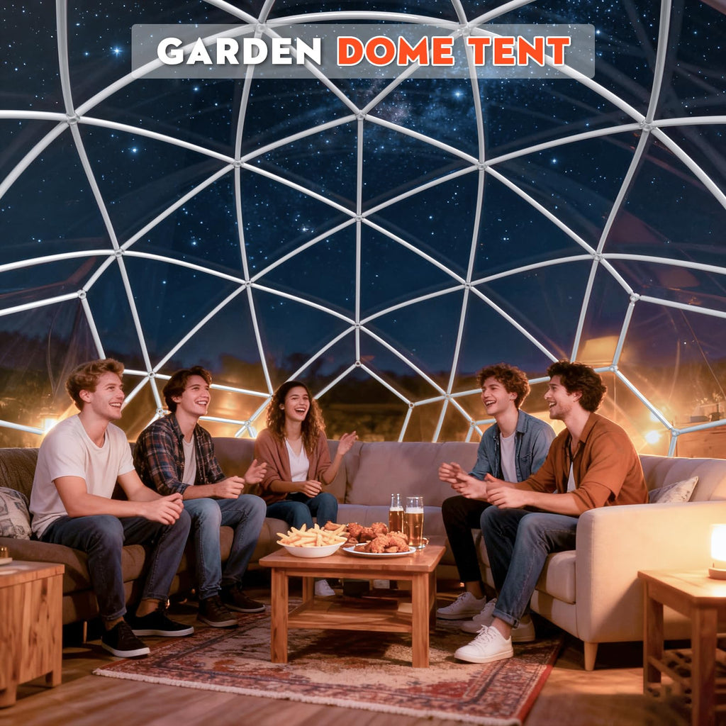 Garden Dome Bubble Tent House Outdoor, Upgraded Geodesic Dome Greenhouse with Transparent PVC Cover, Weatherproof
