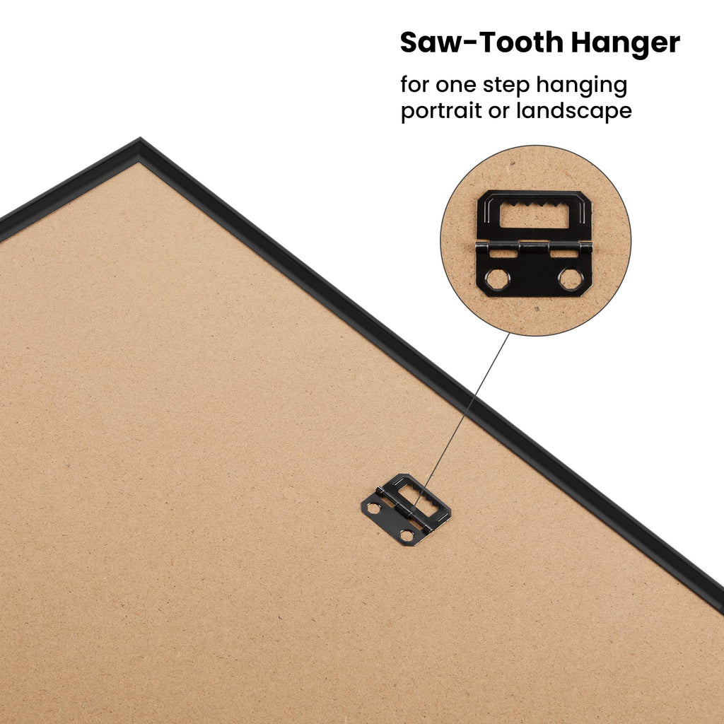 24x36 Poster Frame, Easy Slide-In Assembly, Black, 3 Pack