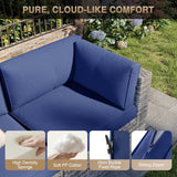 Aoxun Patio Furniture Sets, 7-Piece Outdoor Patio Furniture with Thick Cushions