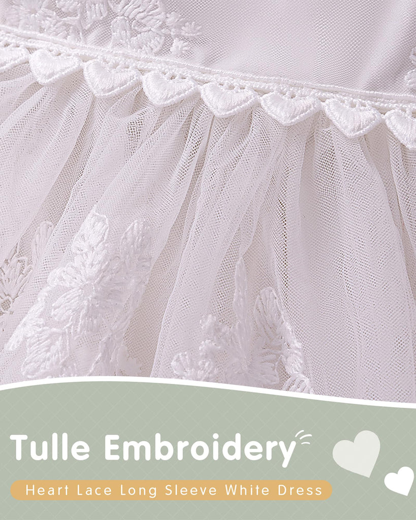Baptism Dresses for Baby Girls,Flower White Baby Dresses