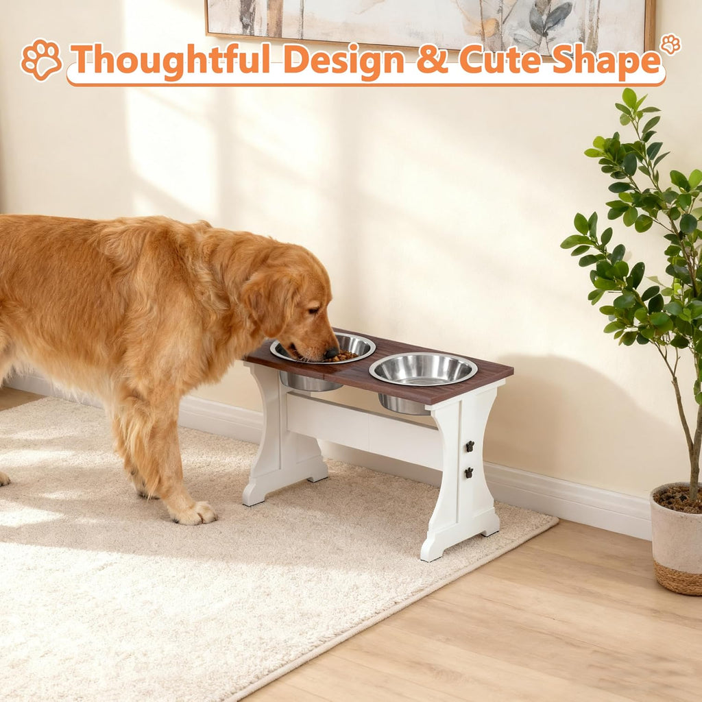 Elevated Dog Bowls, Dog Bowl Stand, 12Cups15.7 H_90oz Bowl-Farmhouse