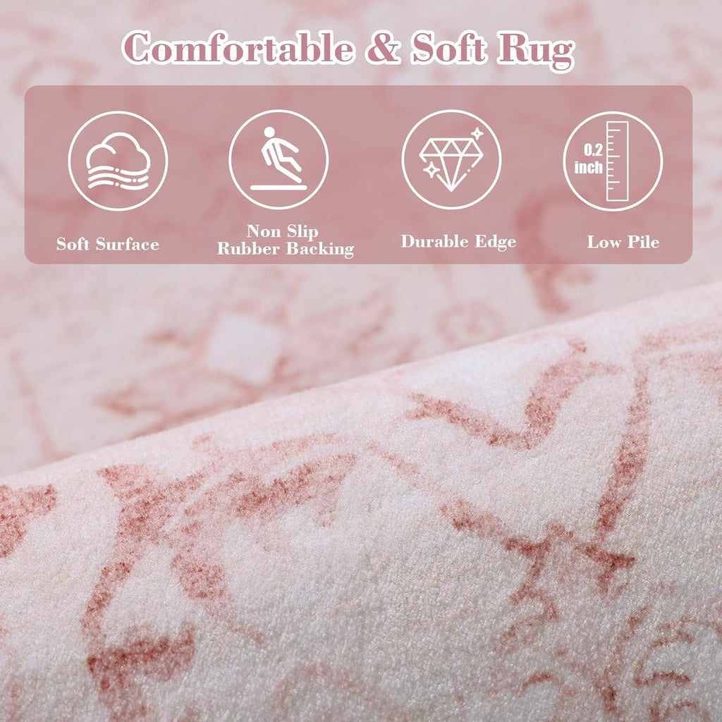 Pink 2x10 Runner Rug