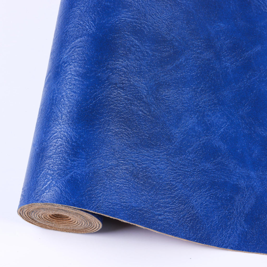 Faux Leather Sheets for Craft One Roll Soft Textured Surface Solid Leather Fabric Sheets 12" x 53" (30cm x 135cm)