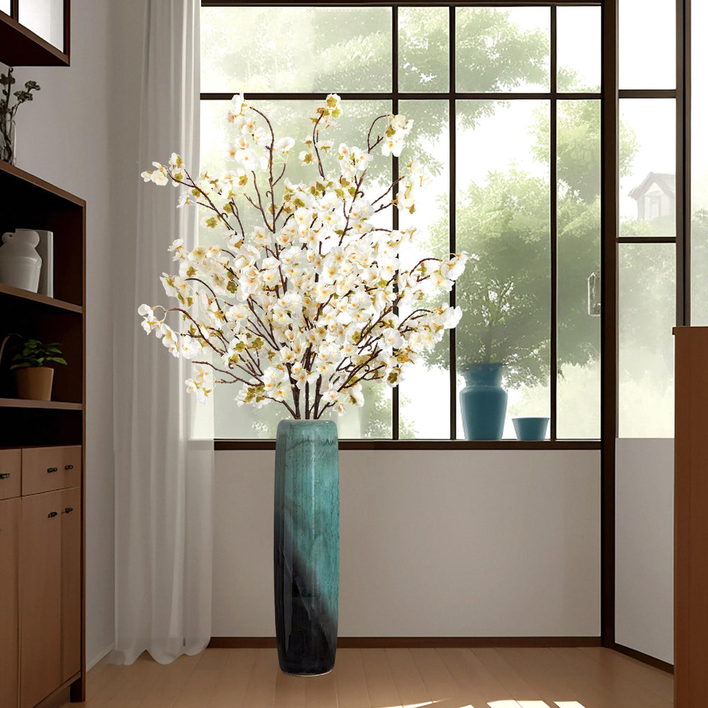 4 Pcs Artificial Cherry Blossom Flower Branches, Bulk Silk Faux Flowers Real Touch Bouquet Wedding Party Centerpieces