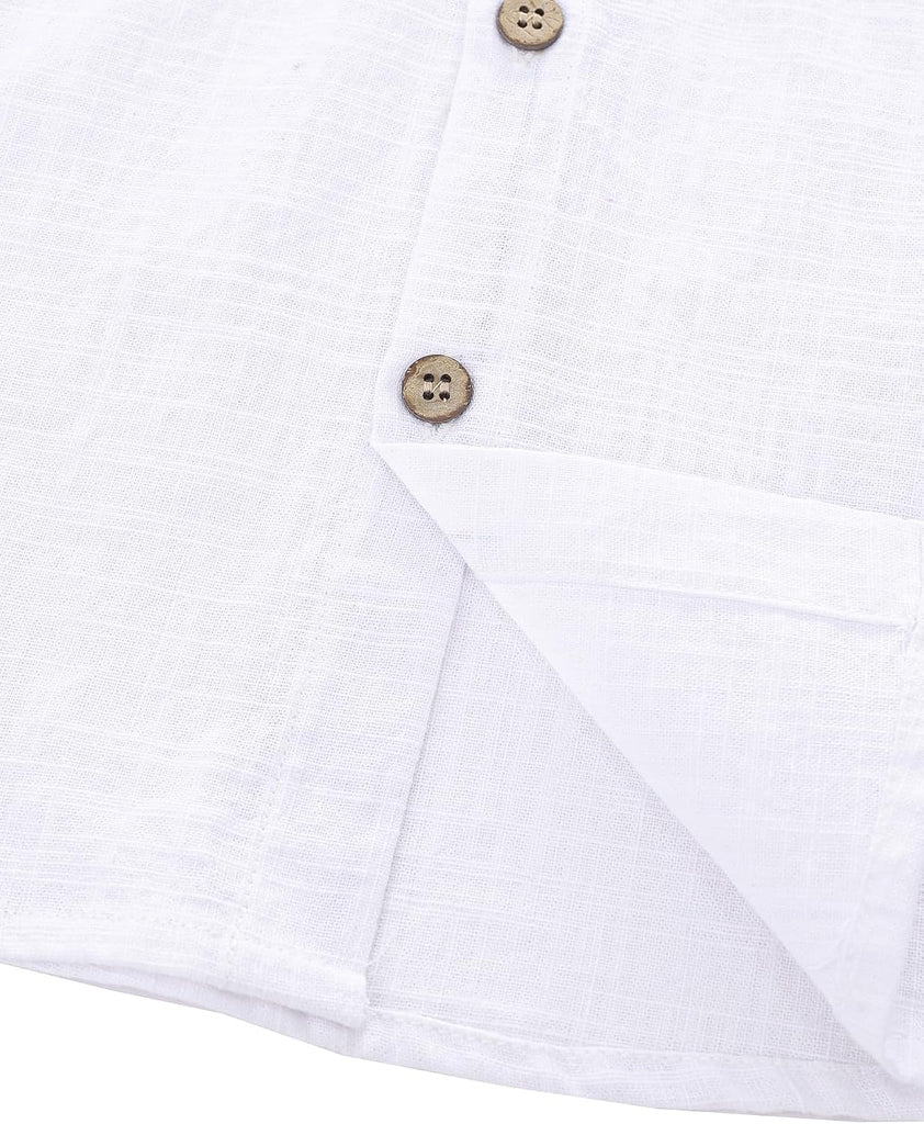 Boys Chambray Shirts Short Sleeve Button Down Shirt for Kids