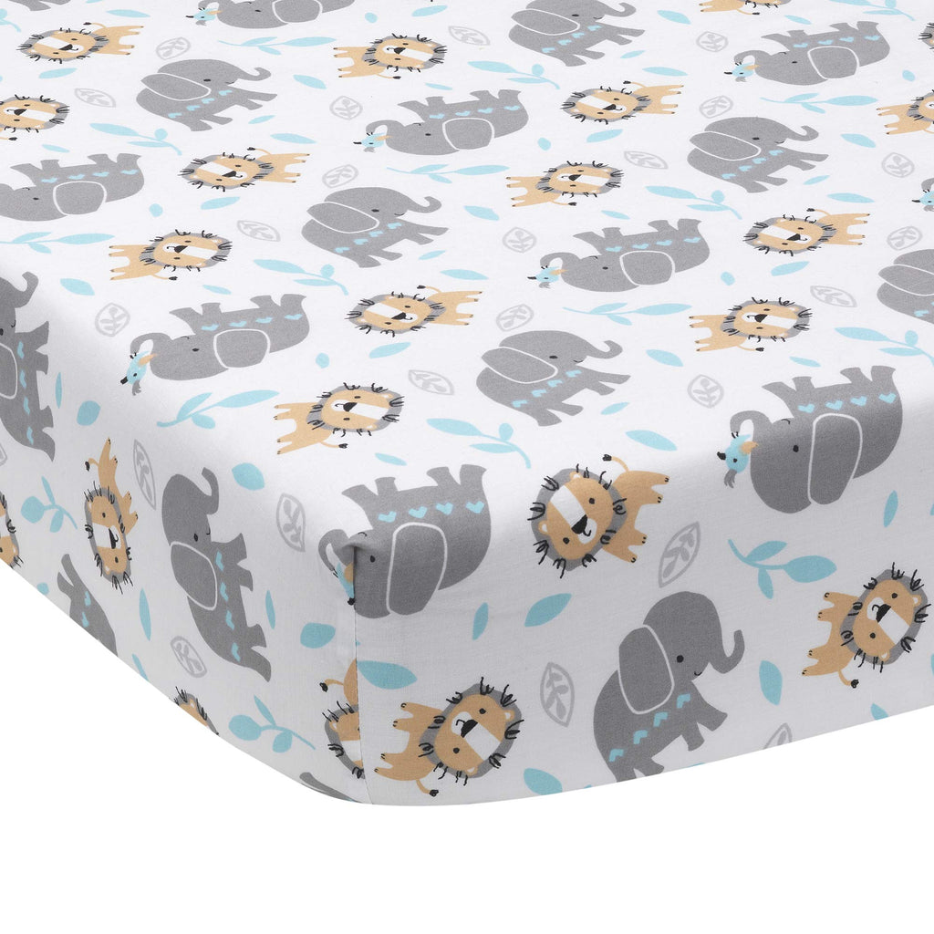 Jungle Fun 3-Piece Crib Bedding Set, Blue/Gray(Pack of 1)