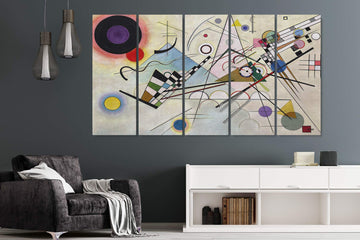 Wassily Kandinsky Composition VIII Canvas Art Wall Art Home Decor (5 Piece Mega)