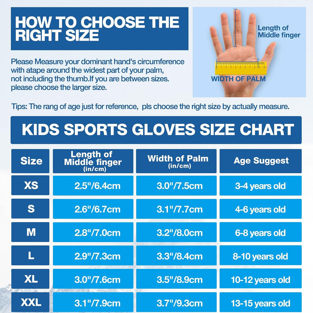 Kids Winter Gloves Touchscreen Water-Resistant Warm Thermal for Boy Girl Toddler Cycling Running Ski Snow Cold Weather