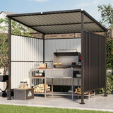 6' x 6' Outdoor Shed Grill Shed for BBQ Outdoor Gazebo for P - Image 2