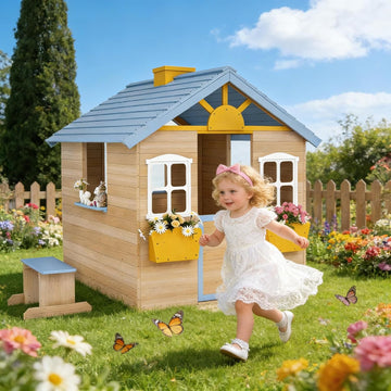 Kids Outdoor Wooden Playhouse