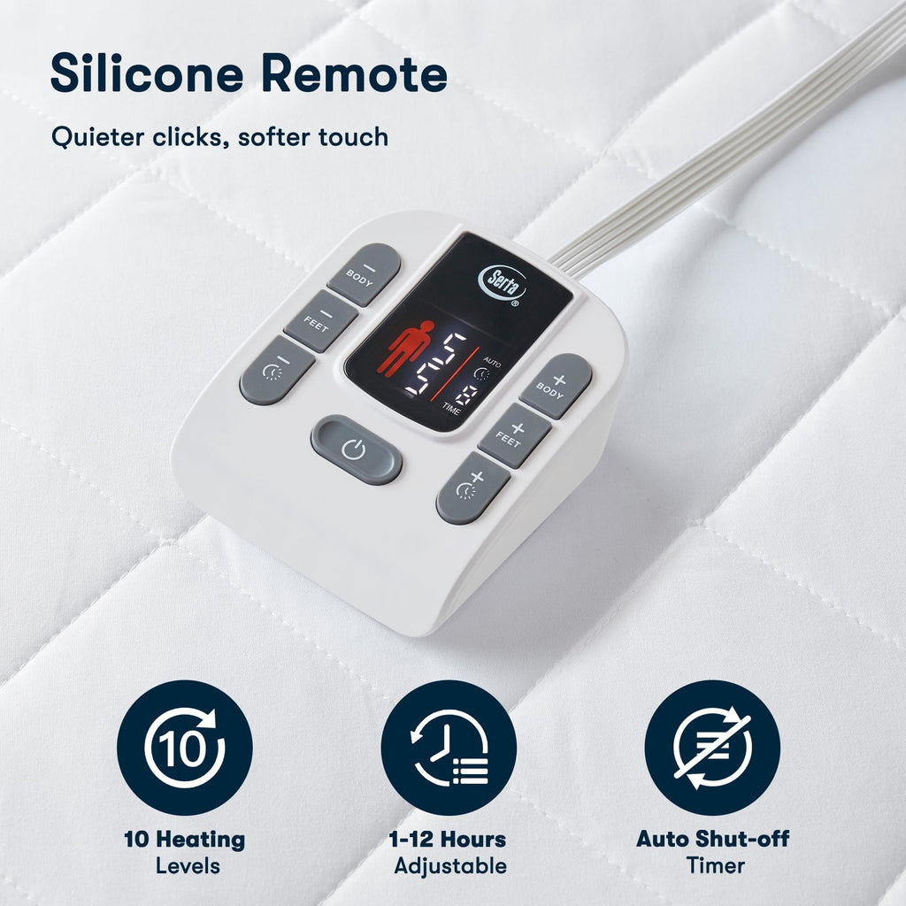 Multi-Zone Heated Mattress Pad Dual Zone Body & Foot Twin XL