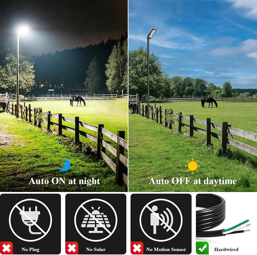 100W Dusk to Dawn Outdoor Light, Security Flood Lights | 14000LM, 6500K Daylight, IP67 Waterproof, Rugged Build &
