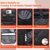 2 Person Sauna, Upgraded Portable Sauna for Home, Extra Large Personal Steam Sauna Box with 2 Steamer, 2 Folding Chair