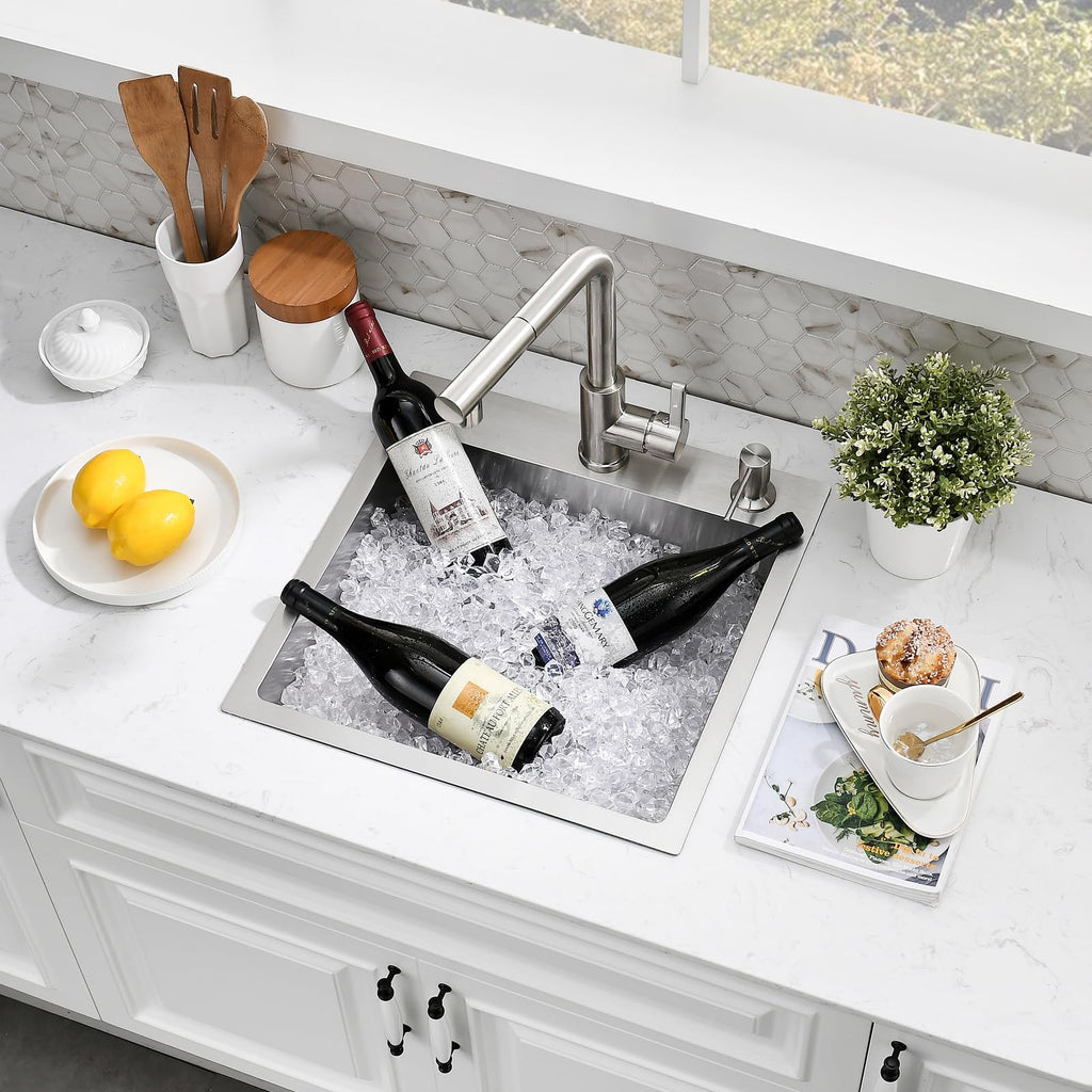 15x15 Drop In Bar Sink with Faucet