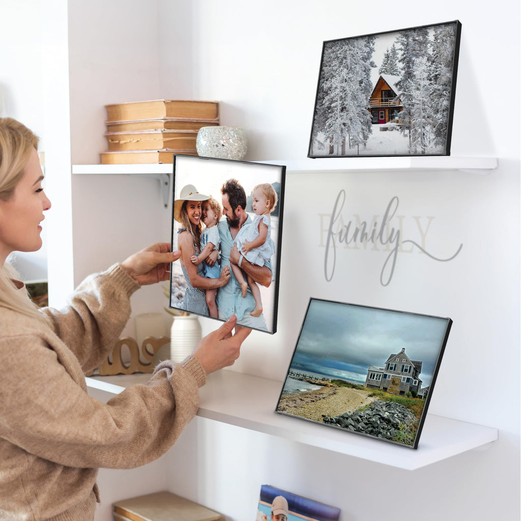 8x10 Picture Frame - Set of 6 - Black Frames, Picture Frames for Wall and Tabletop