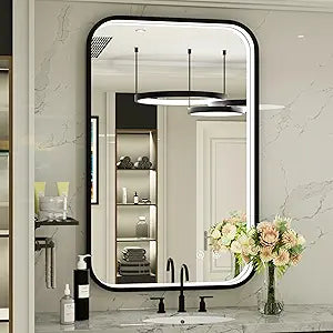 24X36 Inch Led Bathroom Mirror, 3000K/4500K/6000K Lights, Dimmable, Anti-Fog, Etl Listed, Ip54 Waterproof, Memory,