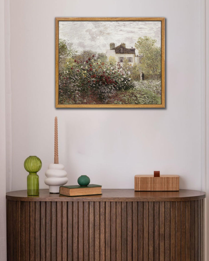 Monet Garden Horizontal Framed Wall Art, 16 x 24 Inch