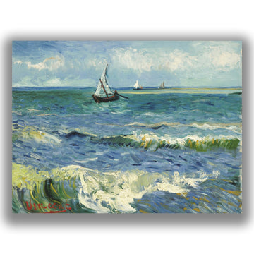 Vincent Van Gogh Wall Art. Seascape Poster of St. Marys - Impressionist Art Print. World Classic Art. Modern Living