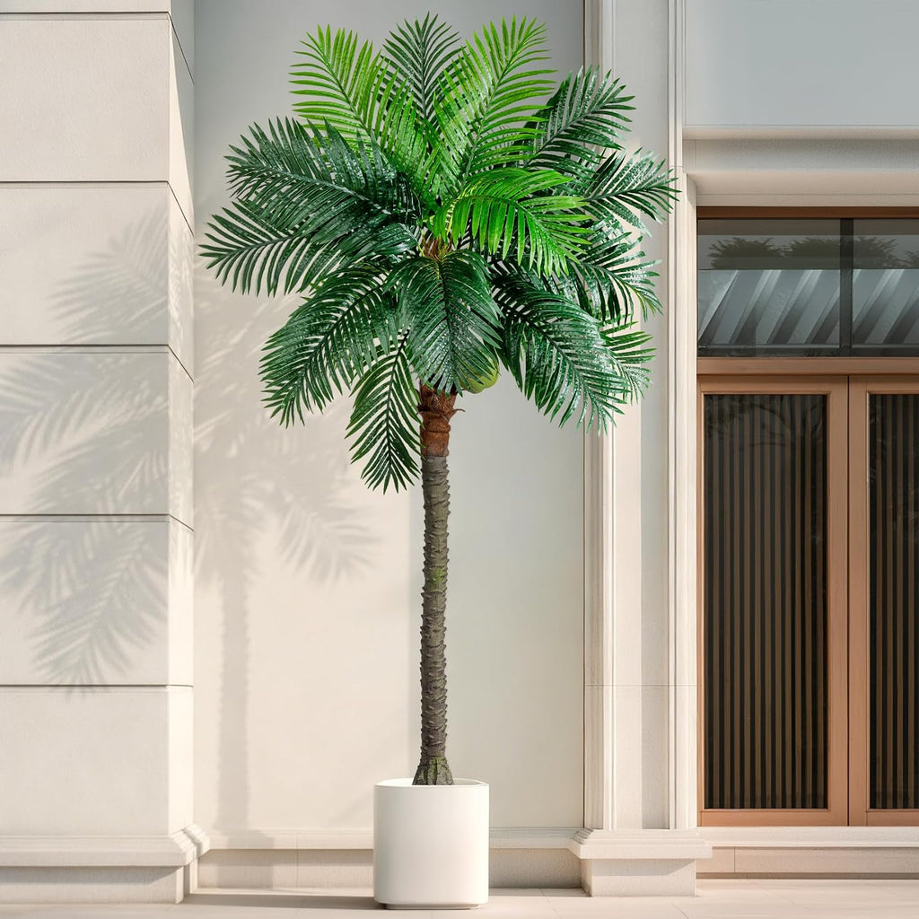 9FT Large Artificial Palm Tree Big Faux Tropical Phoenix Trees Indoor Outdoor Realistic Floor Plants Tall Fake Plant